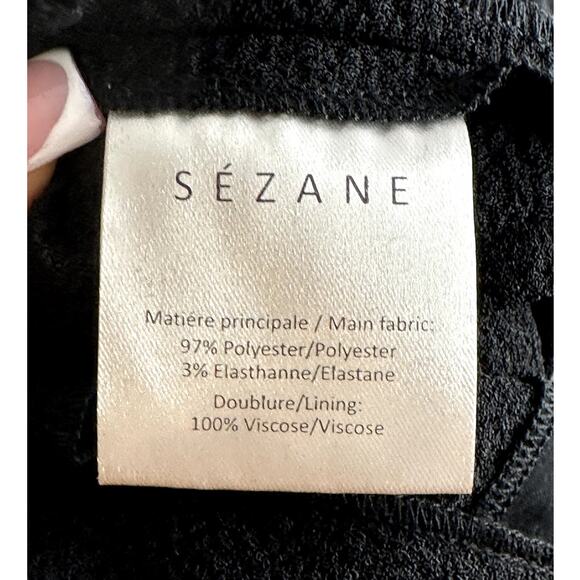 NWT Sezane Combi Pantalon Elena Black Jumpsuit Straight Leg Formal Slim Size 10 - Picture 12 of 12